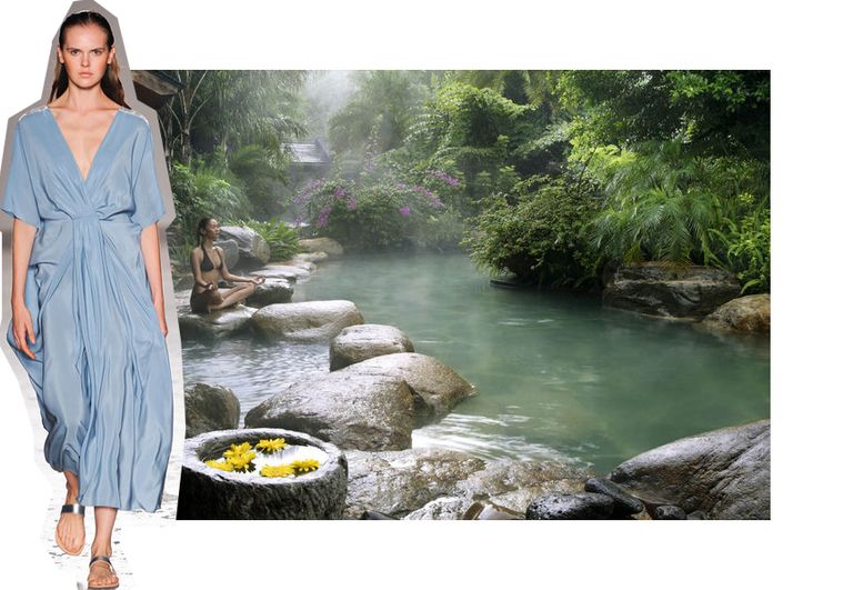 Nature, Dress, Water resources, Natural landscape, Stream, One-piece garment, Watercourse, Bank, Day dress, Fluvial landforms of streams, 