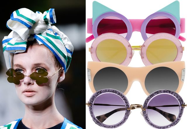 Eyewear, Style, Goggles, Sunglasses, Violet, Circle, Headpiece, Eye shadow, Earrings, Cosmetics, 