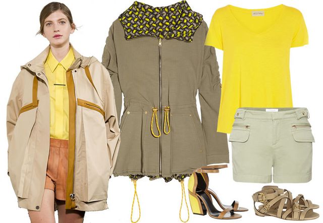 Yellow, Product, Sleeve, Collar, Textile, Pattern, Style, Fashion, Tan, Khaki, 