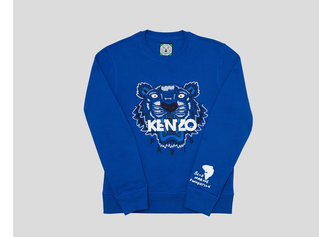 Blue, Product, Sleeve, Sportswear, Text, Electric blue, Font, Sweatshirt, Logo, Cobalt blue, 