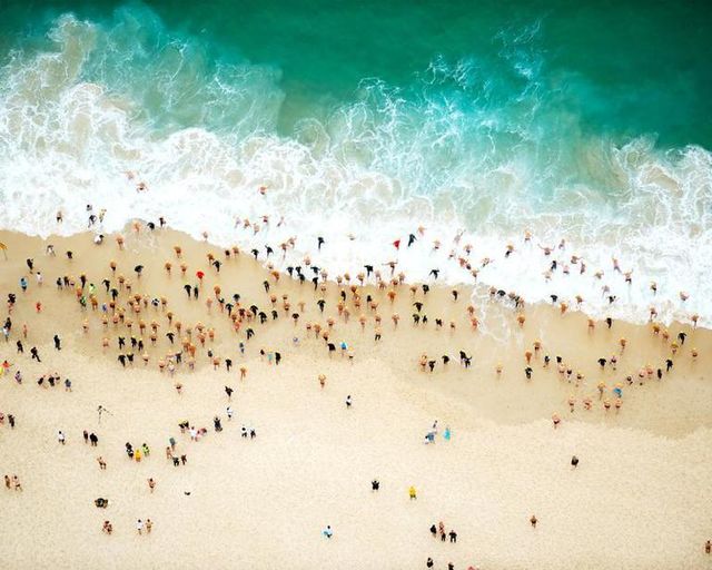 Body of water, Coastal and oceanic landforms, People on beach, Natural environment, Shore, Coast, Tourism, Ocean, Sand, Leisure, 