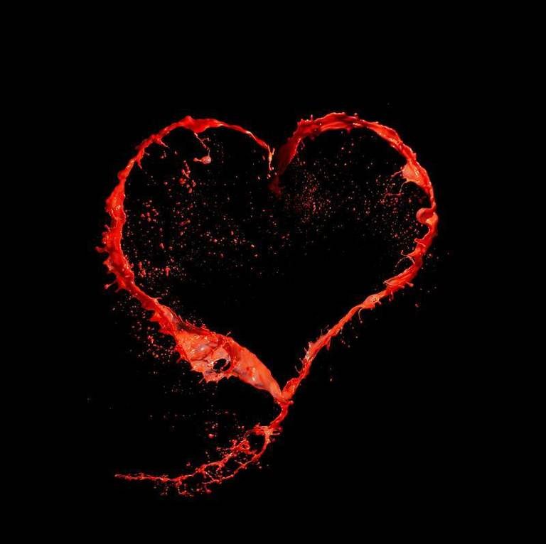 Heart, Red, Carmine, Love, Darkness, Still life photography, Coquelicot, Valentine's day, Graphics, 