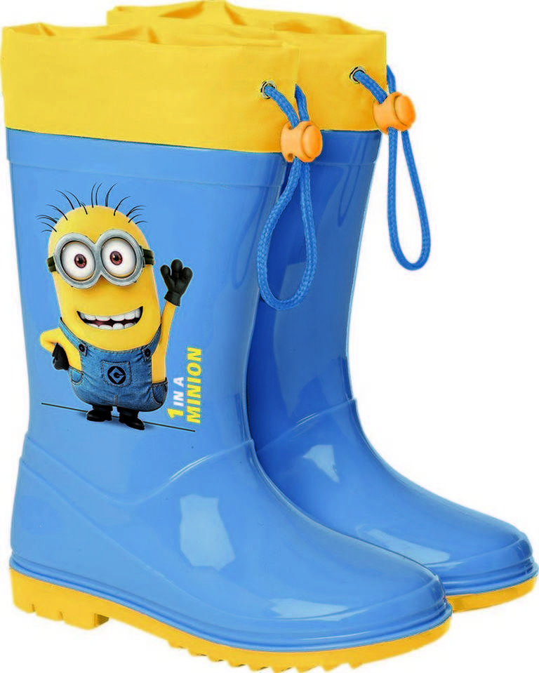 Blue, Yellow, Boot, Orange, Electric blue, Azure, Aqua, Costume accessory, Rain boot, 