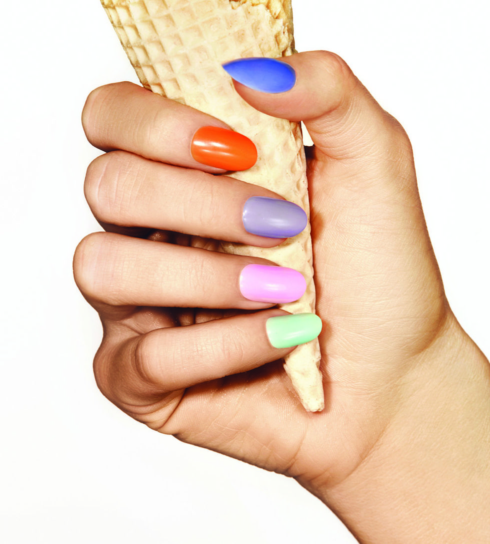 Finger, Skin, Nail, Nail care, Manicure, Nail polish, Colorfulness, Lavender, Thumb, Teal, 