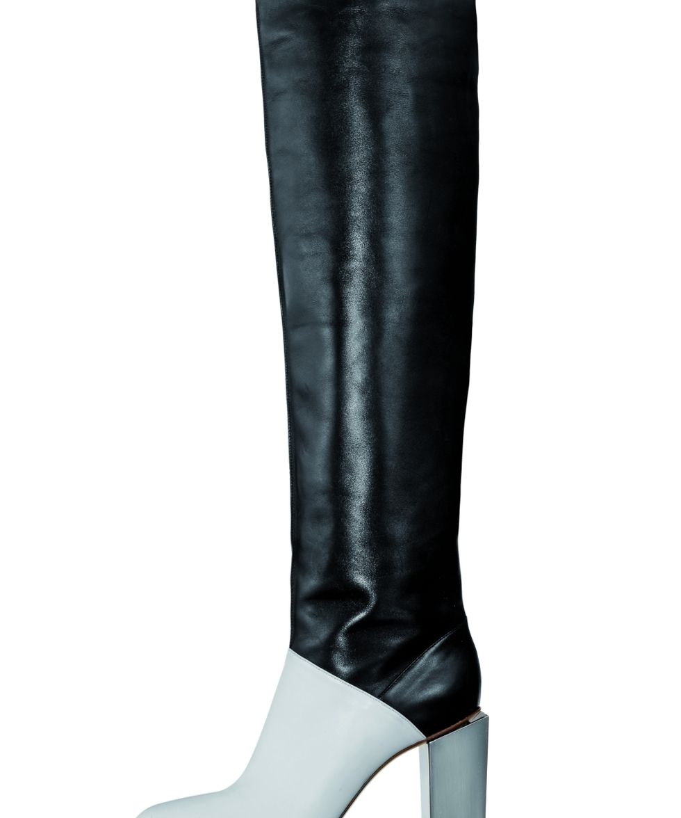 Textile, Boot, Knee-high boot, Costume accessory, Leather, Fashion, Black, Denim, Riding boot, Zipper, 