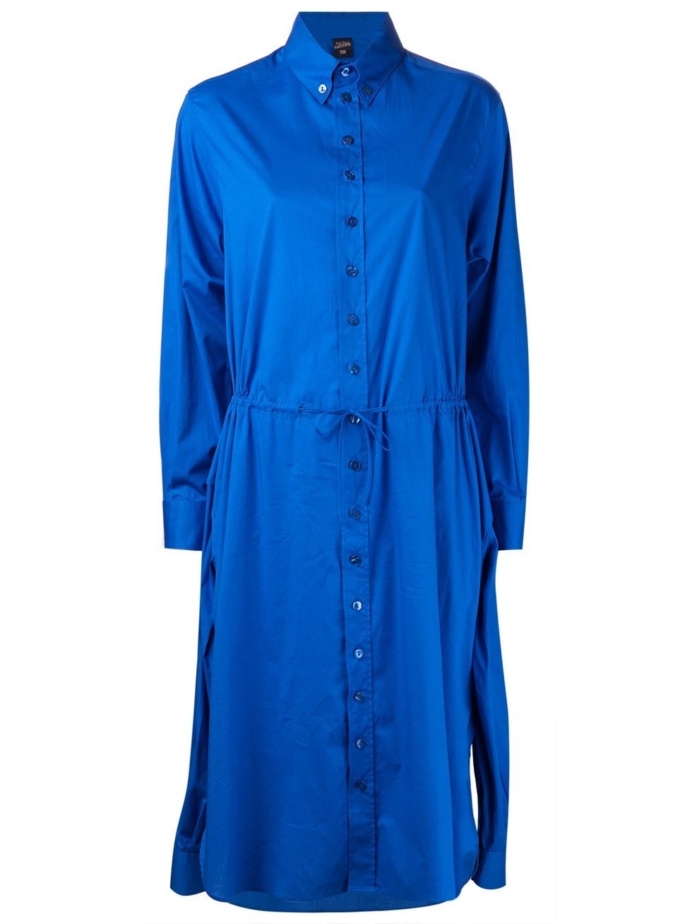Blue, Sleeve, Collar, Textile, Electric blue, Fashion, Cobalt blue, Pattern, Aqua, Button, 