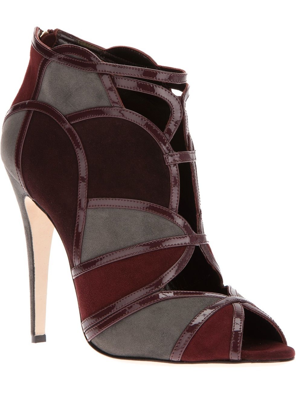 Footwear, Brown, Maroon, Tan, Leather, Sandal, High heels, Beige, Material property, Boot, 