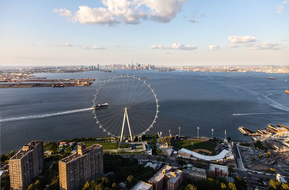 Ferris wheel, City, Urban area, Landscape, Metropolitan area, Landmark, Tourism, Horizon, Metropolis, Aerial photography, 