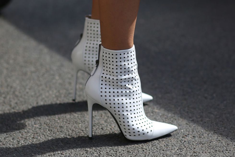 Human leg, White, Grey, Close-up, High heels, Ankle, Foot, Calf, Bridal shoe, Silver, 