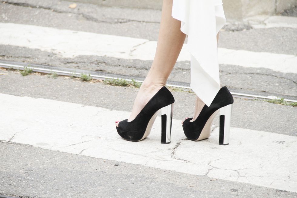 High heels, Shoe, Joint, Human leg, White, Sandal, Style, Fashion, Foot, Basic pump, 
