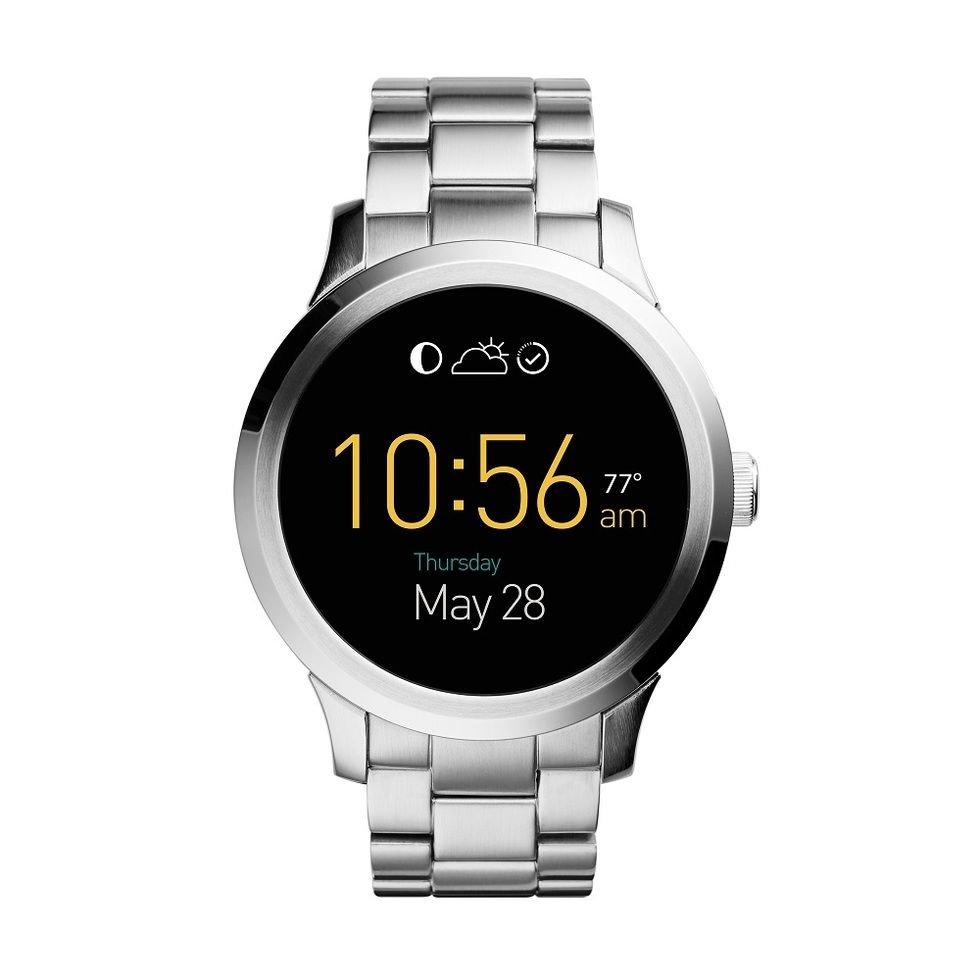 Product, Watch, White, Watch accessory, Analog watch, Font, Black, Metal, Grey, Brand, 