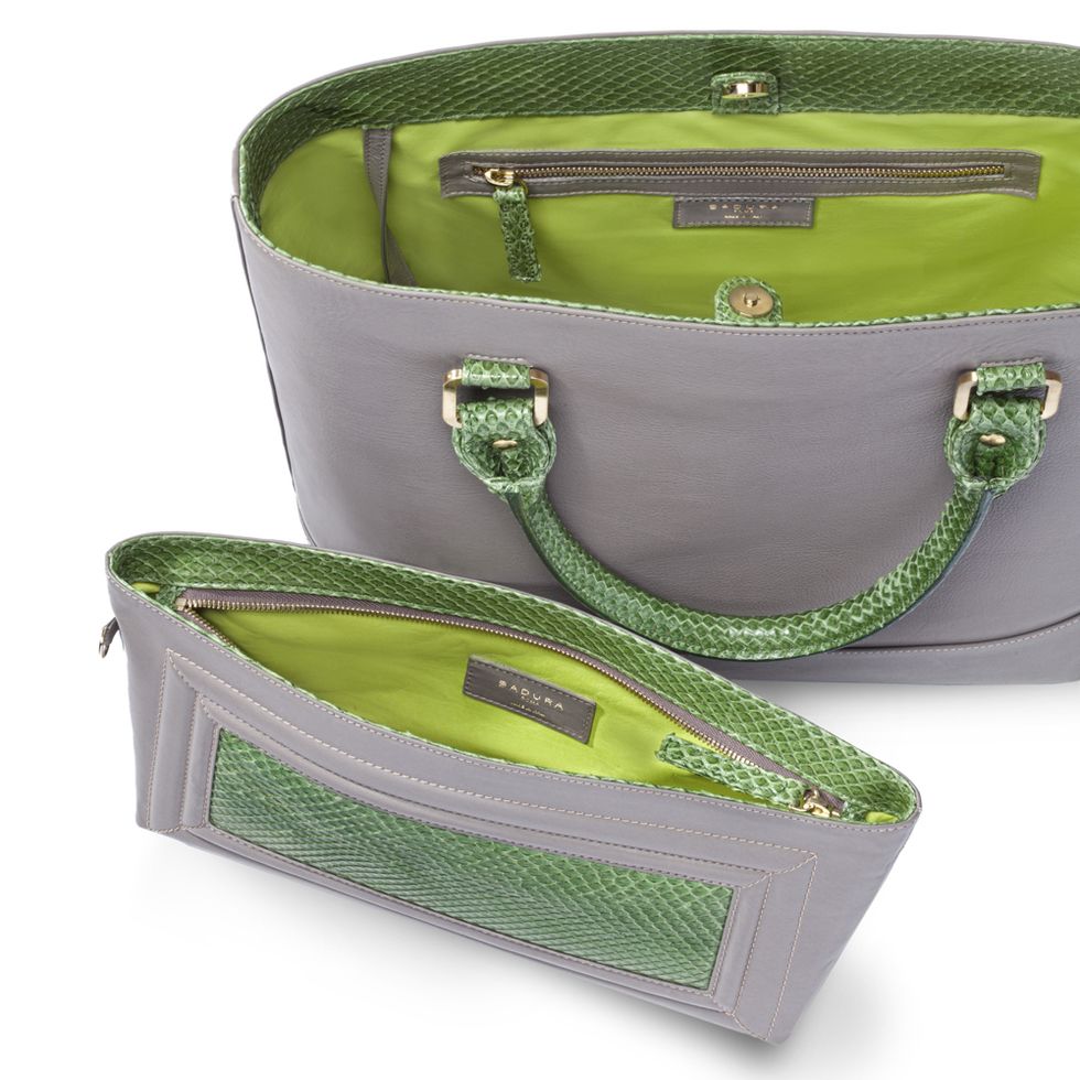 Product, Green, Bag, Shoulder bag, Strap, Luggage and bags, Lavender, Material property, Buckle, Leather, 