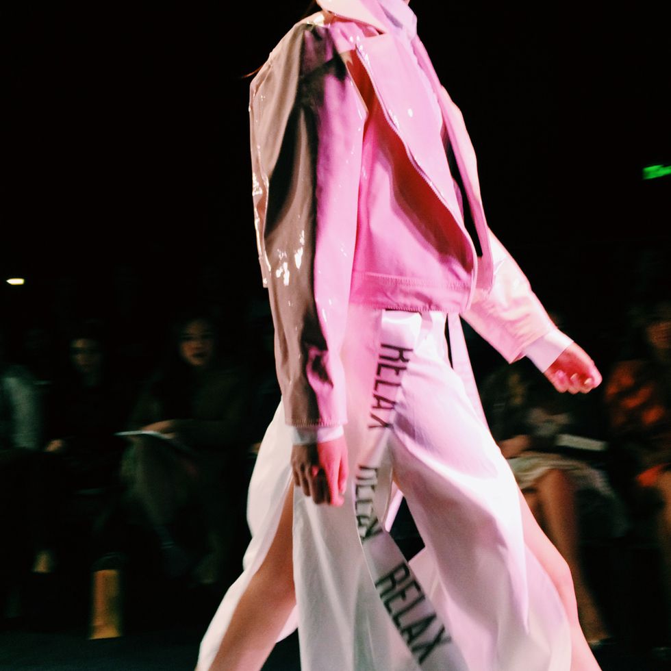 Pink, Magenta, Fashion, Performance art, Costume design, Fashion design, Fashion model, Stage, Costume, Haute couture, 