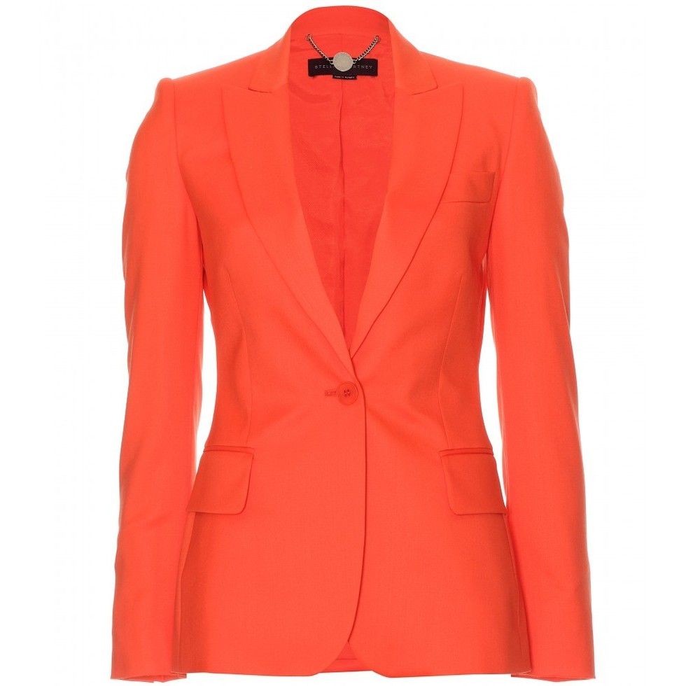 Clothing, Collar, Sleeve, Coat, Red, Textile, Outerwear, Orange, Pattern, Blazer, 