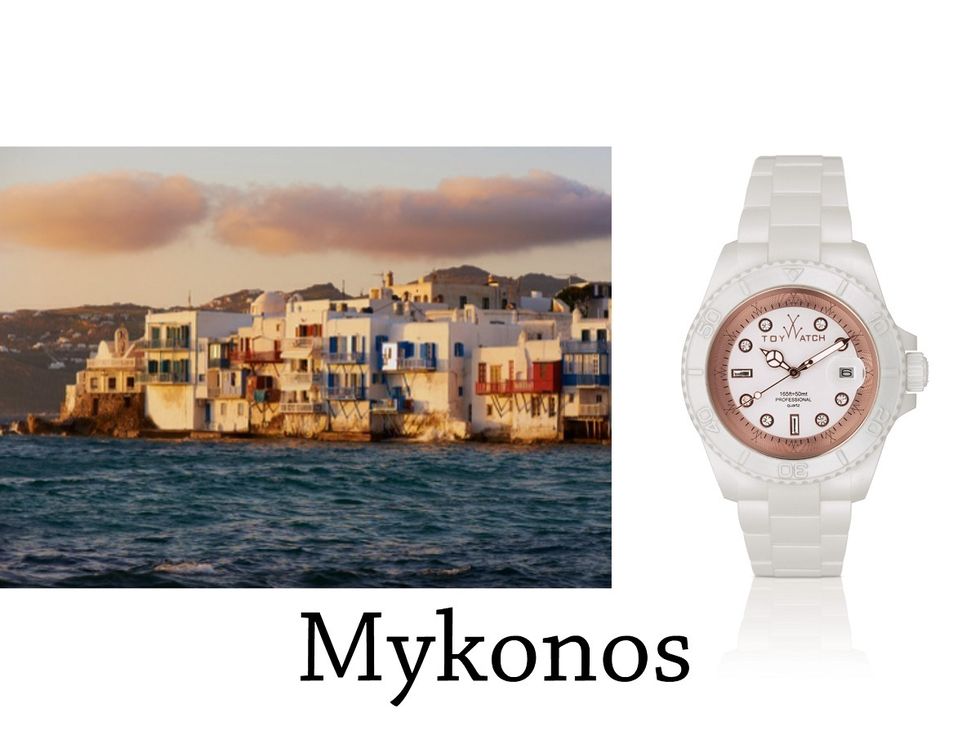 Product, Analog watch, Watch, Photograph, White, Glass, Fashion accessory, Town, Font, Watch accessory, 