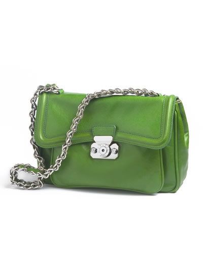 Green, Bag, Luggage and bags, Shoulder bag, Beige, Silver, Baggage, Satchel, Coin purse, Chain, 