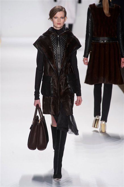 Clothing, Brown, Sleeve, Textile, Joint, Outerwear, Fashion show, Style, Winter, Leather, 