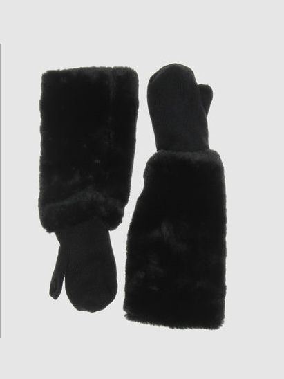 Black, Costume accessory, Glove, Safety glove, Fur, Wool, Natural material, Woolen, Boot, 