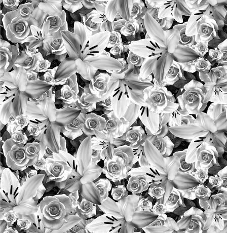 Petal, Flower, Colorfulness, Monochrome photography, Flowering plant, Cut flowers, Black-and-white, Creative arts, Floristry, Monochrome, 