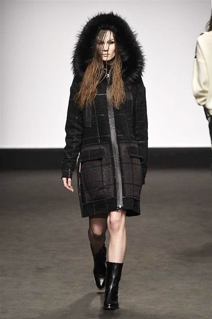 Clothing, Human, Sleeve, Shoulder, Winter, Textile, Fashion show, Joint, Outerwear, Jacket, 