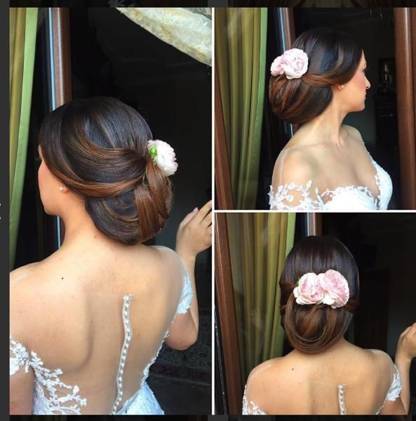 Hair, Brown, Hairstyle, Skin, Shoulder, Photograph, Hair accessory, Bridal accessory, Petal, Style, 