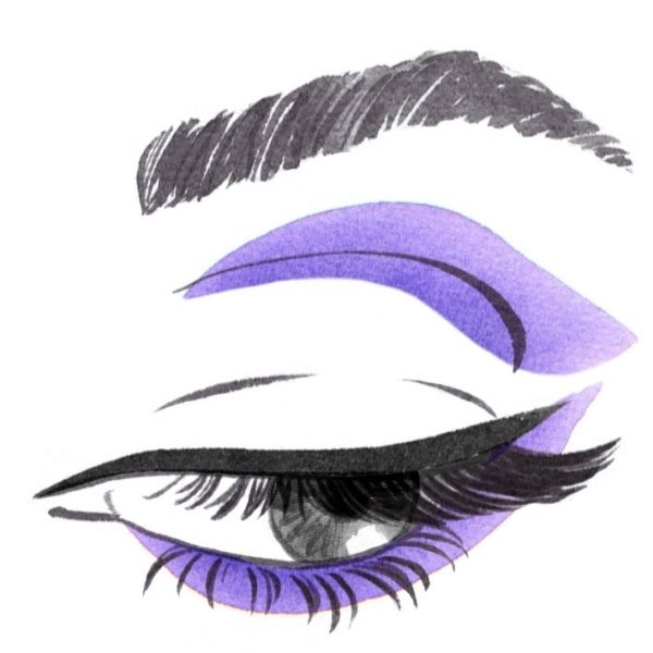 Blue, Eyelash, Eyebrow, Violet, Purple, Pink, Style, Iris, Art, Lavender, 