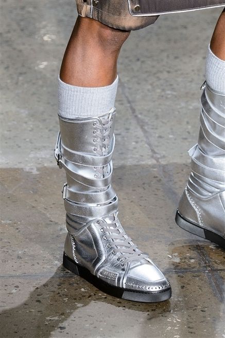 Footwear, Human leg, Joint, White, Fashion, Grey, Silver, Boot, Steel, Walking shoe, 
