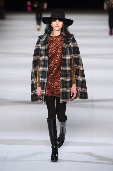 Clothing, Plaid, Sleeve, Winter, Hat, Coat, Textile, Pattern, Outerwear, Fashion show, 