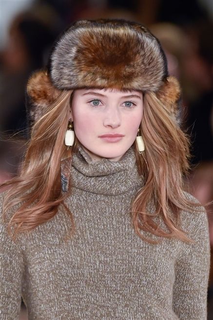 Clothing, Nose, Lip, Winter, Hairstyle, Textile, Outerwear, Fur clothing, Style, Headgear, 
