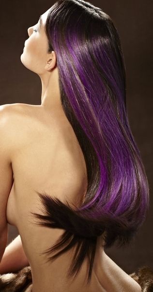 Hairstyle, Skin, Shoulder, Purple, Violet, Joint, Magenta, Lavender, Style, Pink, 