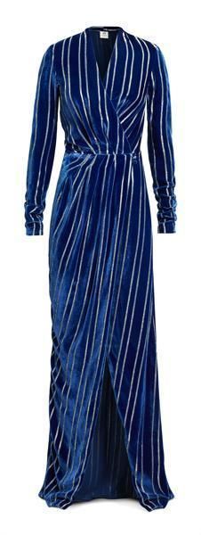 Blue, Sleeve, Shoulder, Dress, Standing, Formal wear, Pattern, One-piece garment, Style, Electric blue, 