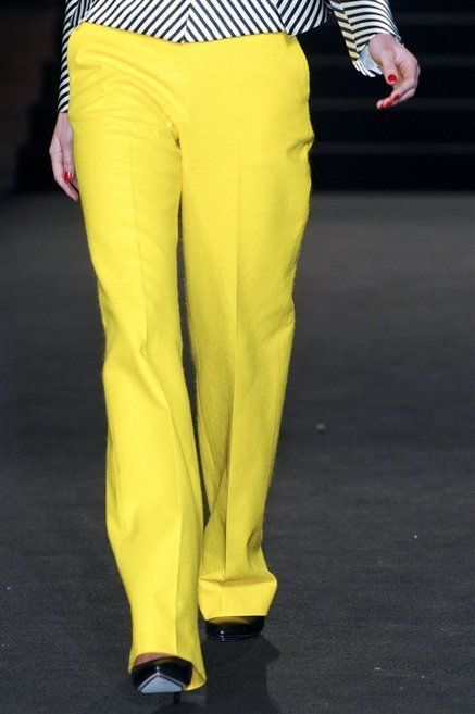 Yellow, Textile, Shirt, Joint, Standing, Pocket, Fashion, Street fashion, Waist, Active pants, 
