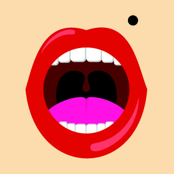 Lip, Tooth, Tongue, Pink, Jaw, Magenta, Moustache, Graphics, Clip art, Coquelicot, 