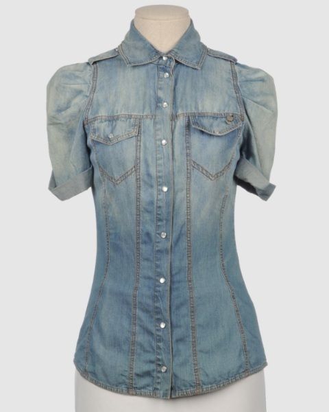 Clothing, Blue, Product, Collar, Sleeve, Denim, Textile, White, Pattern, Electric blue, 