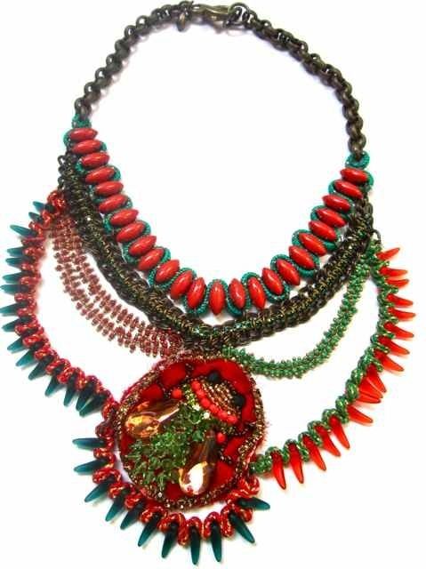 Jewellery, Red, Fashion accessory, Natural material, Fashion, Body jewelry, Creative arts, Craft, Bead, Necklace, 