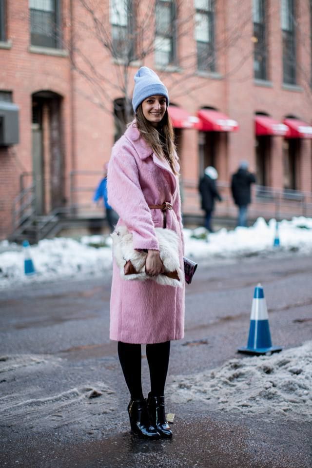 Winter, Textile, Outerwear, Cone, Pink, Street, Street fashion, Fashion accessory, Bag, Jacket, 