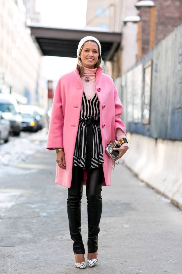 Clothing, Textile, Outerwear, Pink, Fashion accessory, Winter, Style, Bag, Street fashion, Magenta, 