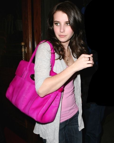 Shoulder, Pink, Denim, Magenta, Bag, Black hair, Long hair, Flash photography, Luggage and bags, Chest, 