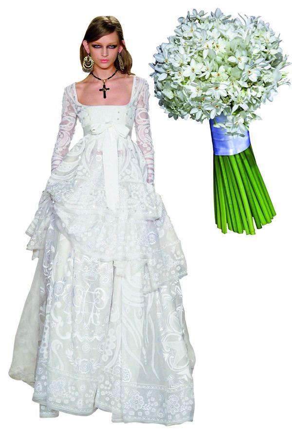 Clothing, Sleeve, Dress, Textile, Bouquet, Formal wear, Petal, One-piece garment, Gown, Cut flowers, 