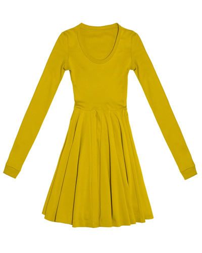 Yellow, Sleeve, Shoulder, Textile, Dress, Pattern, One-piece garment, Orange, Fashion, Electric blue, 