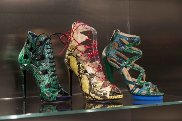 Shoe, Carmine, Teal, Aqua, Turquoise, Natural material, Boot, Fashion design, Still life photography, Collection, 