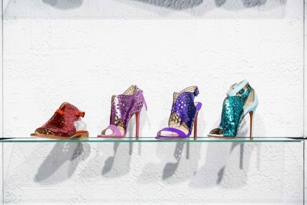 Purple, Magenta, Violet, Lavender, High heels, Fashion design, Liver, Sandal, Boot, Illustration, 