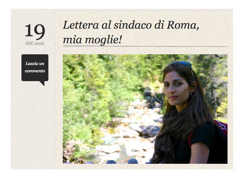 Virginia Raggi sindaco di Roma, il marito le scrive una ...