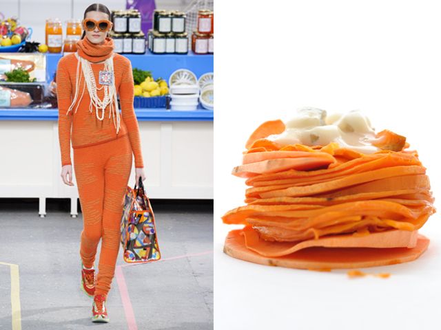 Orange, Textile, Peach, Bag, Street fashion, Dishware, Fashion design, Houseplant, Kitchen appliance, Shoulder bag, 