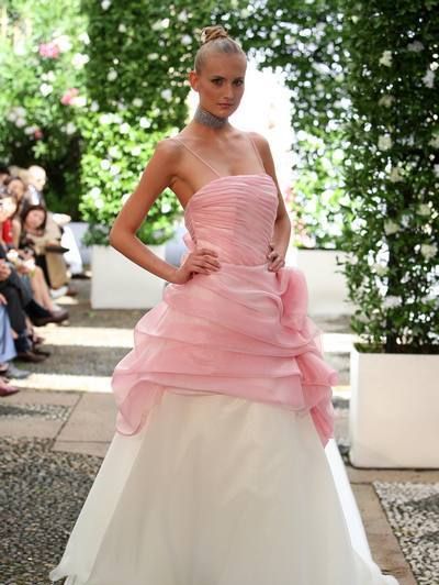 Clothing, Dress, Shoulder, Photograph, Gown, Formal wear, Bridal clothing, Pink, Style, Wedding dress, 