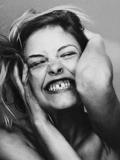 Lip, Eyebrow, Tooth, Happy, Facial expression, Jaw, Laugh, Gesture, Monochrome photography, Portrait, 