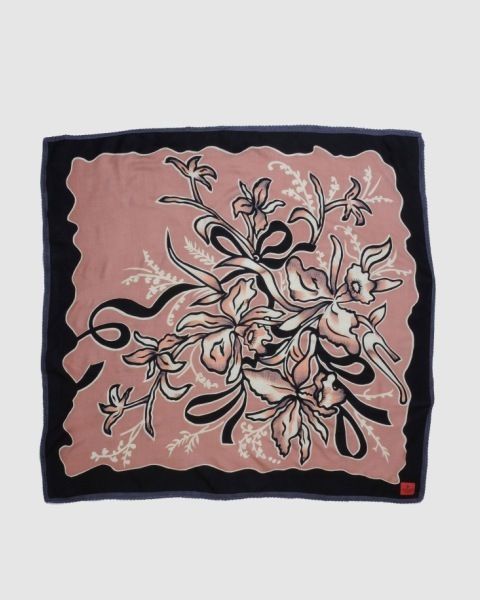 Pattern, Botany, Floral design, Peach, Motif, Rectangle, Creative arts, Visual arts, Home accessories, Blossom, 