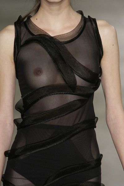 Shoulder, Joint, Fashion, Neck, Black, Chest, Fashion model, Trunk, See-through clothing, Embellishment, 
