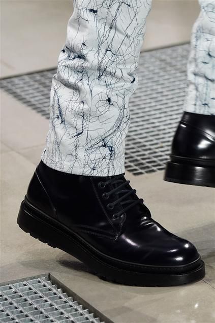 White, Style, Floor, Fashion, Black, Pattern, Boot, Leather, Design, Natural material, 