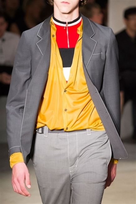 Yellow, Sleeve, Collar, Outerwear, Coat, Pocket, Style, Street fashion, Formal wear, Denim, 